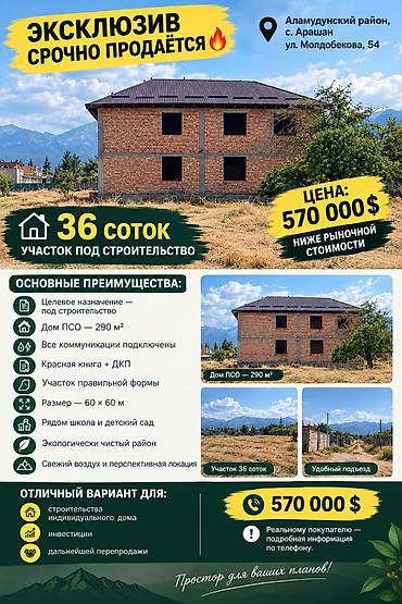 36 соток, Для строительства, Красная книга at lalafo.kg 36 соток, Для строительства, Красная книга