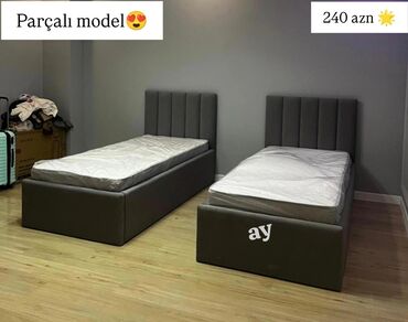 Sifarişlə divanlar: ✨*Parçalı Model*– *Tək Nəfərlik Çarpayı*✨ 📏 Ölçü: 90×2+ matras 🎁 🎨
