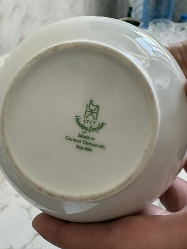 Qab-qacaq və mətbəx ləvazimatları: Çay dəsti, rəng - Ağ, Farfor, 6 nəfərlik, Almaniya — 4
