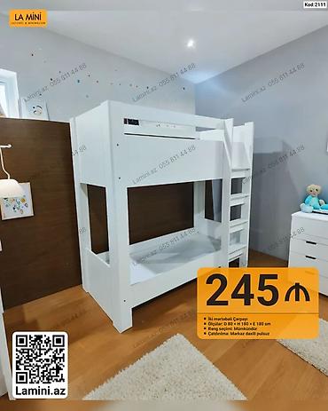 lamini mebel: İki mərtəbəli çarpayı – La Mini - Modell kodu: 2111 - Ölçülər — 1