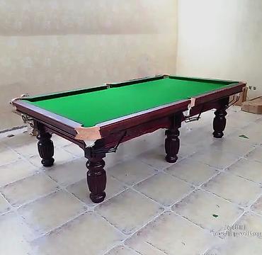 İdman və istirahət: Snooker/bilyard masası – tam komplekt - Klassik dizaynlı, tünd ağac — 1