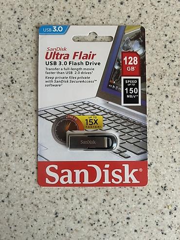 SanDisk Ultra Flair USB 3.0 Flash Drive – 128 GB - Yaddaş tutumu: 128
