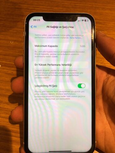 iphone telfon: IPhone 11, 64 GB, Ağ, Barmaq izi, Face ID