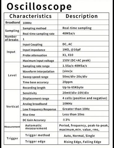 Multimetri: XEAST XE-702S – ručni 2-u-1 digitalni osciloskop + multimetar - 9999 — 9