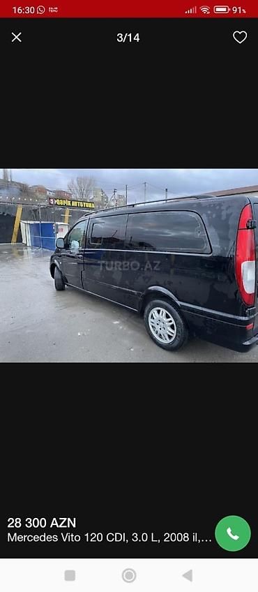 volkswagen polo 1: Mercedes-Benz Vito: 3 л | 2008 г. Бус — 3