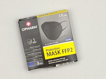 Maseczki ochronne FFP2 NR marki Opharm, w kolorze czarnym. Zapewniają