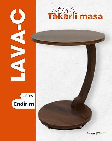 asilqan 58 azn: Jurnal masası, Yeni, Açılmayan, Laminat, Yumru masa — 2