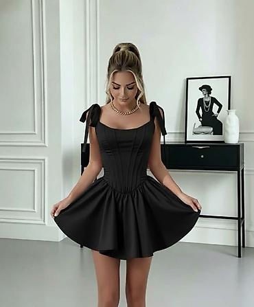 Haljine: Mini haljina sa korset krojem - Model: kratka A-linija sa punim — 7