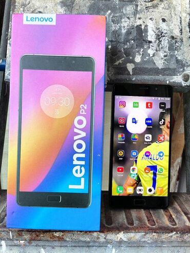 Lenovo P2, 64 GB, rəng - Boz, Barmaq izi, Face ID, Qırıq