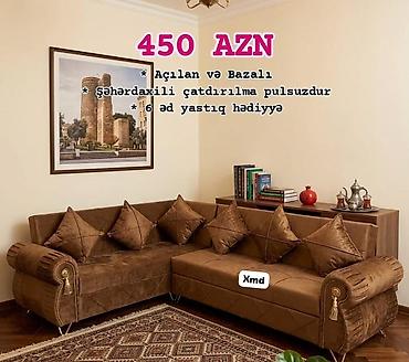 Divanlar: Künc divan – 450 AZN - Açılan və bazalı konstruksiya: gündəlik — 1