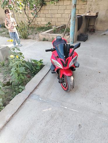 uşaq motosikleti: Uşaq üçün elektrikli motosiklet – sport dizayn. - Rəng: qırmızı/qara — 3