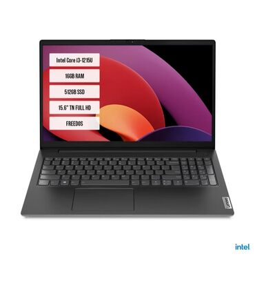 Lenovo: Yeni Lenovo 15.6 ", Intel Core i3, 512 GB, Ödənişli çatdırılma, Rayonlara çatdırılma