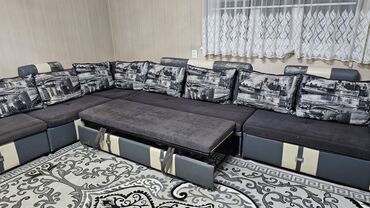 Угловые диваны: Угловой диван, C подушками — 6