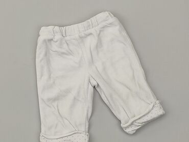 luźne białe spodnie: Baby material trousers, 3-6 months, 62-68 cm, condition - Good