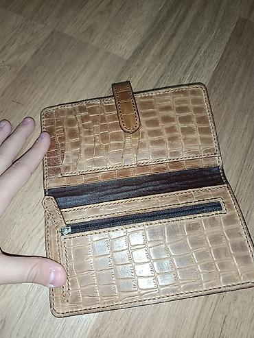 Aksesuarlar: Krokodil naxışlı uzun pul kisəsi/kartlıq - Material: dərini — 2