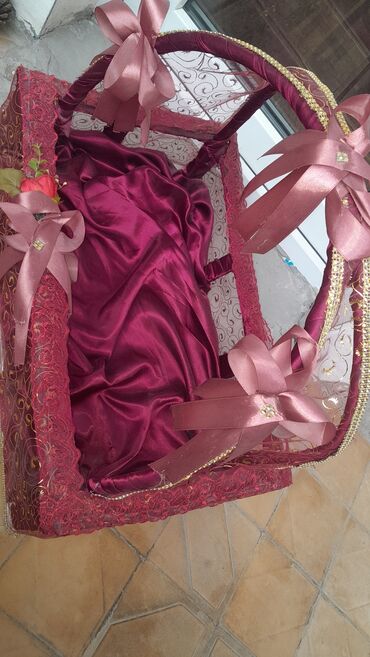 Hədiyyə bağlamaları: Hədiyyə səbəti, rəng - Çəhrayı, Pulsuz çatdırılma — 5