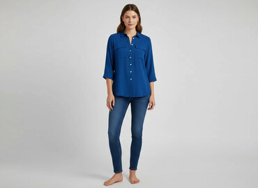 koszula niebieska hm: H&M, Women`s shirt, size S