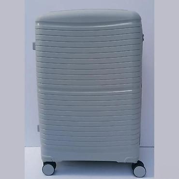 Putni koferi i torbe: Tvrdi kofer na točkiće – sivi - Materijal: izdržljiva tvrda školjka — 4