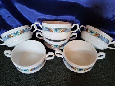 Činije: Porcelanske nove cinije Jlmenau Nemacka za supe,corbe,poslastice 1991g — 3