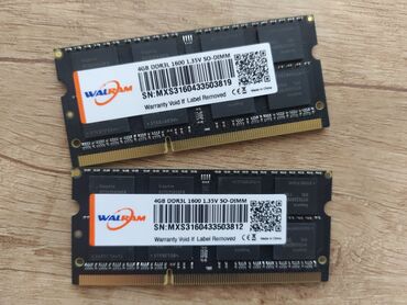 Оперативная память (RAM): Оперативная память, Новый, 4 ГБ, DDR3, 1600 МГц, Для ноутбука