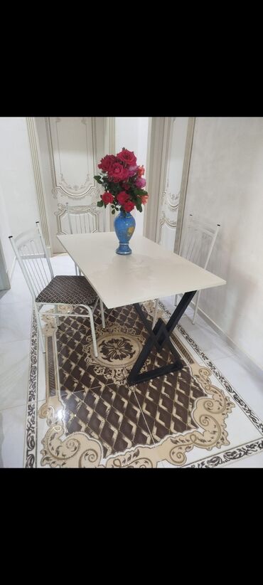 ikinci əl mebellər: Stol stul yeni mod X ayağlar Hazırlanır kafe restoran çayxana