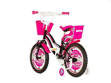 waikiki za devojcice: Bicikl Visitor Heart 16" – crno/roze za decu 105–125 cm Šifra — 1