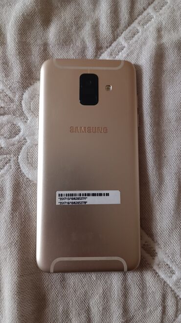 samsung a6: Samsung Galaxy A6, Б/у, 32 ГБ, цвет - Золотой, 2 SIM