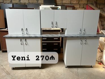 mətbəxt masası: Mətbəx mebeli satılır 270₼.Yenidir. Ölçü 2.25. Ünvan