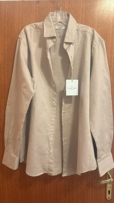 Košulje: Košulja Na duge rukave, XL, bоја - Bež, Pamuk — 4