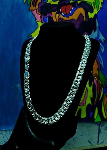 Серебряные цепочки: Серебряная цепь "Арабский Бисмарк" 55 грамм 55 см — 5
