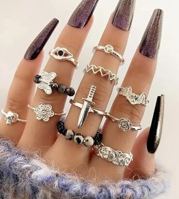 925 silver cena: Ring set, Handmade, Material: Stainless steel