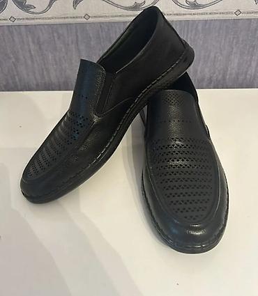 kisi lofer: Məhsul: Kişi loaferi - Rəng: Qara - Model: Slip-on (bağsız), yanlarda — 3