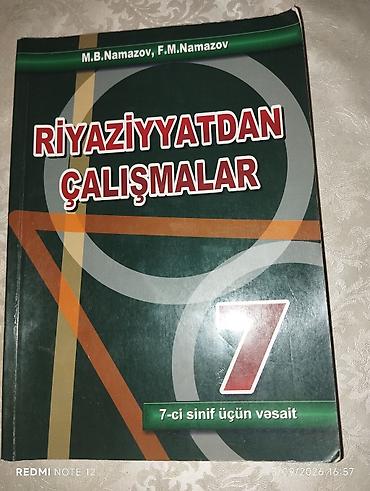 7-ci sinif Riyaziyyatdan Çalışmalar (M. Namazov) Nəşr ili: 2023