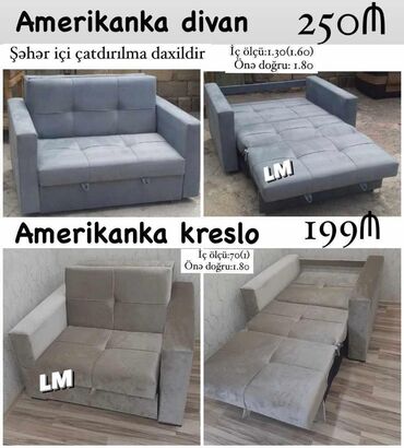 kreslolar qiymeti: *Amerikanka kreslo&divanlar* Yeni və sifarişlə💥 Qiymət : *199₼*