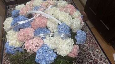 сколько стоит букет из мандаринов: Большая корзина с гортензиями - Композиция в белой плетёной корзине -
