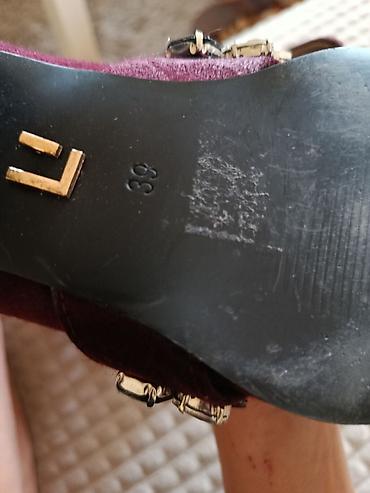 tn patike sive: Ženske cipele Lost Ink– bordo baršun sa dekorativnim kamenčićima - — 6