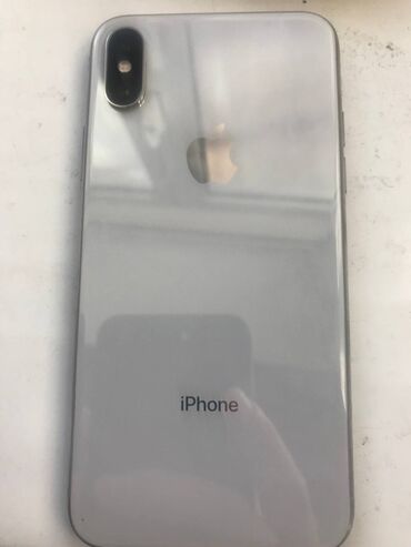 айыон x: IPhone X, Б/у, 64 ГБ, Белый, Защитное стекло, Чехол, 100 %