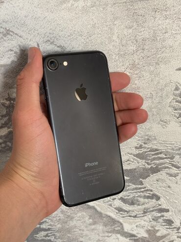 поко м7 про: IPhone 7, Б/у, 32 ГБ, Черный, Зарядное устройство, Защитное стекло, 100 %