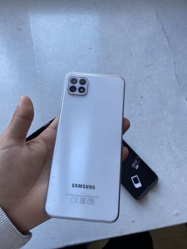 самсунк а22: Samsung Galaxy A22, Б/у, 128 ГБ, цвет - Белый, 2 SIM