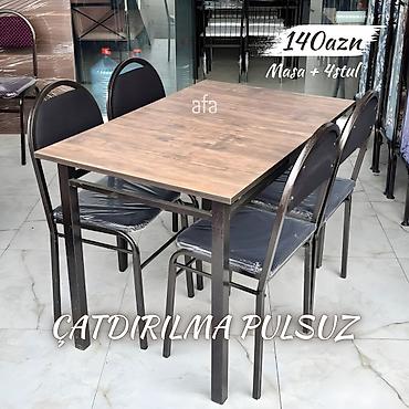 kafe stul: Restoran, kafe, bağ, mətbəx və s üçün masa destleri qiymətlər üzərində — 3