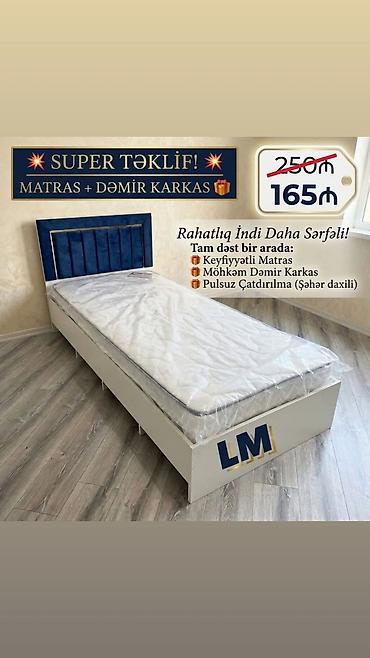 Matras + dəmir karkas dəsti Super təklif: matras və möhkəm dəmir