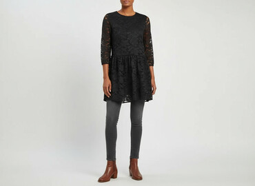 bluzka z kwiatem 3d hm: H&M, Women`s dress, size S