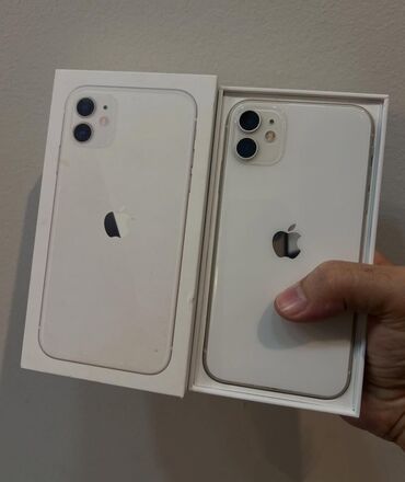 Apple iPhone: IPhone 11, 128 GB, Ağ, Zəmanət, Kredit, Barmaq izi