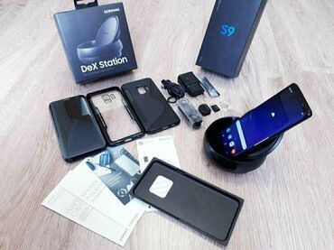 телефон рабочи: Samsung Galaxy S9, Б/у, 256 ГБ, цвет - Черный, 2 SIM