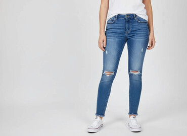 tesco spodnie damskie f f: F&F, Jeansy damskie, rozmiar M