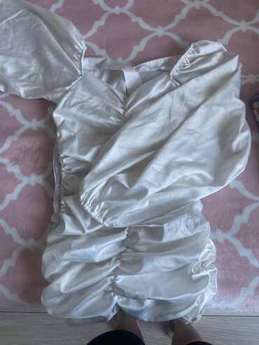джинсовое платье большого размера: Детское платье, цвет - Белый, Б/у