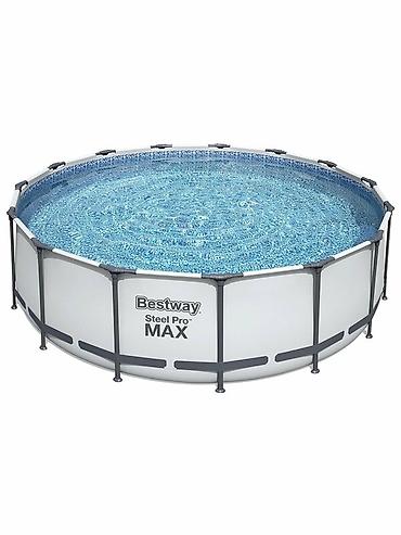 Бассейны: 457/122см. Bestway 56438 BW Каркасный бассейн Steel Pro Max, 16015л — 9