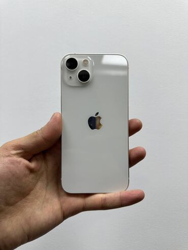 Apple iPhone: IPhone 13, Б/у, 256 ГБ, Белый, Защитное стекло, 87 %