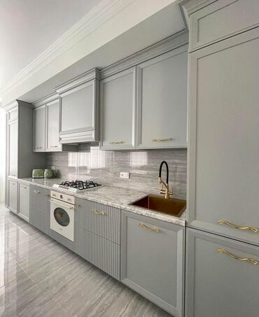 Sifarişlə mətbəx mebeli: Sifarişlə mətbəx dəsti, Özü çəkən petlələr, MDF, Kredit var, Pulsuz çatdırılma — 10