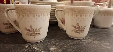 cay servisi: Çay dəsti, rəng - Ağ, Farfor, Almaniya — 6